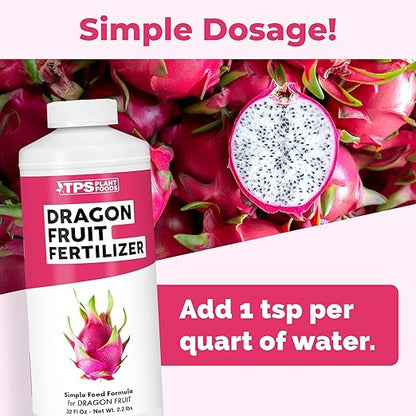 Dragon Fruit Fertilizer for Dragon Fruit, Great for Red, White, and Yellow Dragon Fruit Varieties, Liquid Fertilizer by TPS Plant Foods, 32 oz (1 Quart)