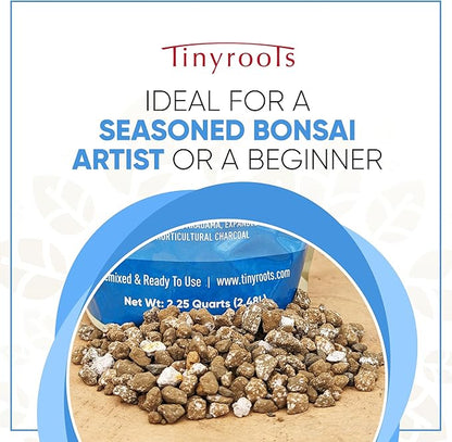 Tinyroots Deciduous Blend Bonsai Soil - 2.5 Gallon, Organic Bonsai Dirt Formulated for Maple, Hornbean, Elm and Other Deciduous Bonsai Trees