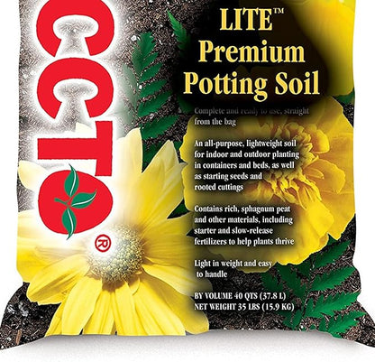 Michigan Peat 1440 Baccto Lite Premium Potting Soil for Gardening, Seed Starting, Propagation, and More, 40 Quart Bag (3 Pack)