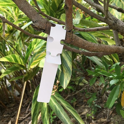 Kecoya 200 PCS White Plastic Plant Tree Tags and Labels Waterproof, Adjustable, Wrap Around, Reusable, Indoor/Outdoor, Garden, Nursery, Greenhouse, Balcony, Plant Labels