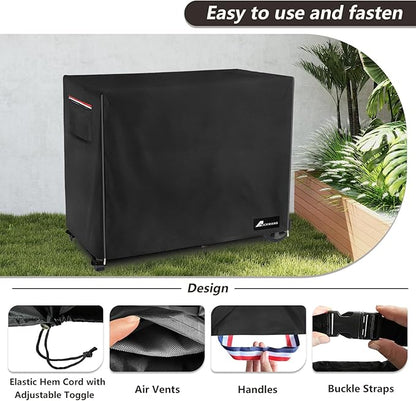 Raised Garden Bed Cover,Heavy Duty 600D Waterproof Elevated Wood Planter Box Stand Cover for Winter,Planter Raised Beds Covers (Black, 38 x 14.6 x 32)
