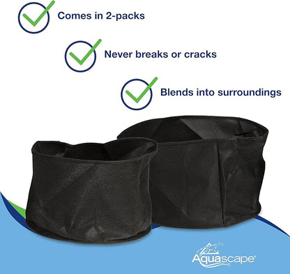 Aquascape Fabric Plant Pot for Pond and Aquatic Plants, Versatile, Durable, 6-inches x 6 Inches, 2-Pack | 98501