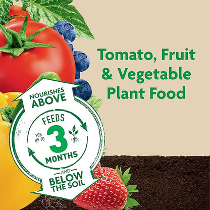 Miracle-Gro Shake 'n Feed Tomato, Fruit and Vegetable Plant Food, For Outdoor In-Ground and Potted Plants, Feeds up to 3 Months, 4.5 lbs.