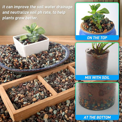 45Lb Horticultural Lava Rock-Lava Rocks for Plants,Succulent Soil Amendment,Decorative Cactus Soil Potting Mix,Volcanic Rock for Aquarium Fairy Gardening Top Dressing Plant Drainage
