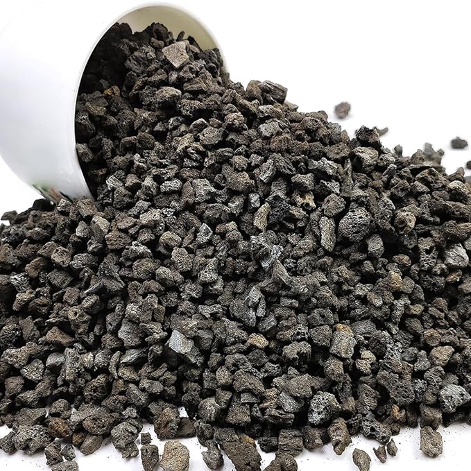Black Horticultural Lava Rocks for Plants, 10lb Succulents Cactus Bonsai Soil Lava Rocks for Aquarium Outdoor Decorative Stones for Craft Projects, Vase Fillers