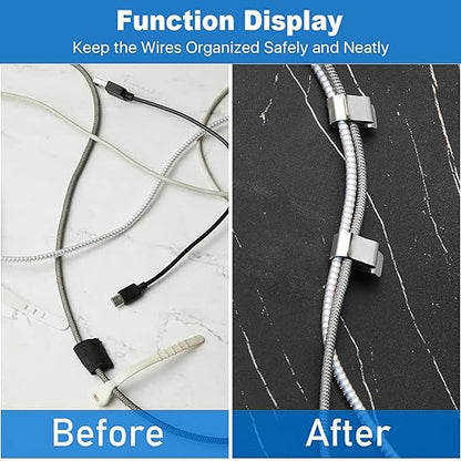 Altivox 100 Pcs 304 Stainless Steel U-Shape Wire Clips, 6mm-6.5mm, Double Wire Trailer Clips, Silver, Perfect for Wiring, Trailers, Boats, Offices