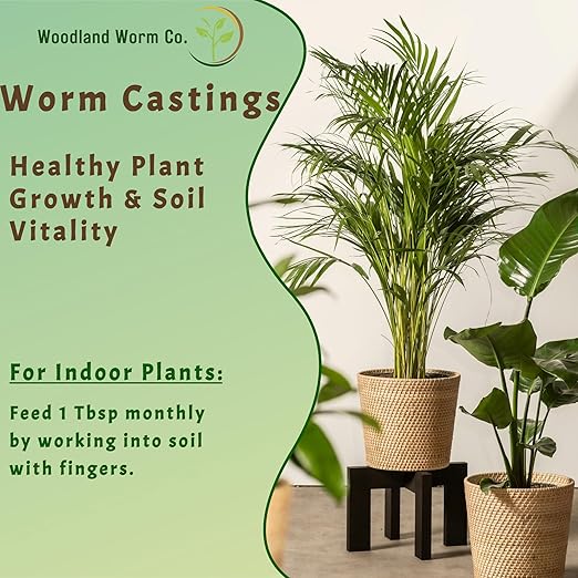 Earth Worm Castings for Plants - Soil Amendment and Natural Fertilizer for Gardening, Vegetables, Lawns and Indoor Plants - Odor-Free, All-Natural – 5 lb Bag