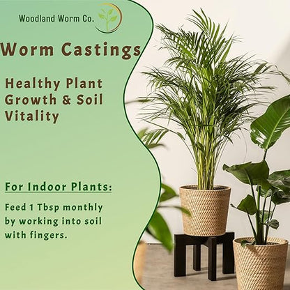 Earth Worm Castings for Plants - Soil Amendment and Natural Fertilizer for Gardening, Vegetables, Lawns and Indoor Plants - Odor-Free, All-Natural – 5 lb Bag