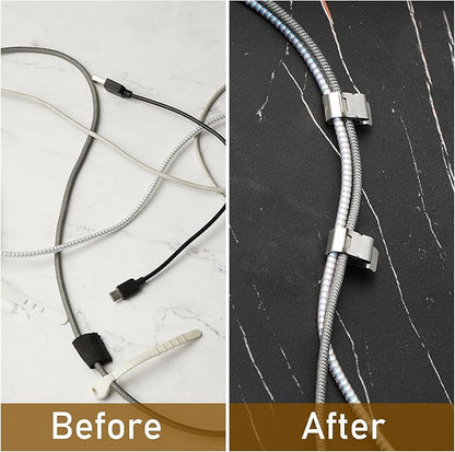Dunzy 200 Pcs Stainless Steel Cable Clips S Clip Metal Trailer Wire Clip Electrical Cord Management Solar Panel Wire Clips for Pv Wiring Boat Cable Boat Trailer, 0.2 to 0.3 Inch in Rope Capacity
