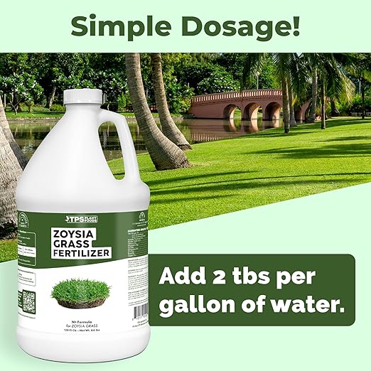 Zoysia Grass Fertilizer for Zoysia Grass, Great for Zenith, Emerald, and Zeon Varieties, Liquid Fertilizer by TPS Plant Foods, 1 Gallon (128 oz)