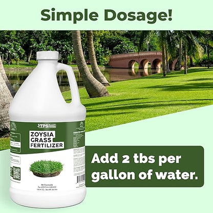 Zoysia Grass Fertilizer for Zoysia Grass, Great for Zenith, Emerald, and Zeon Varieties, Liquid Fertilizer by TPS Plant Foods, 1 Gallon (128 oz)