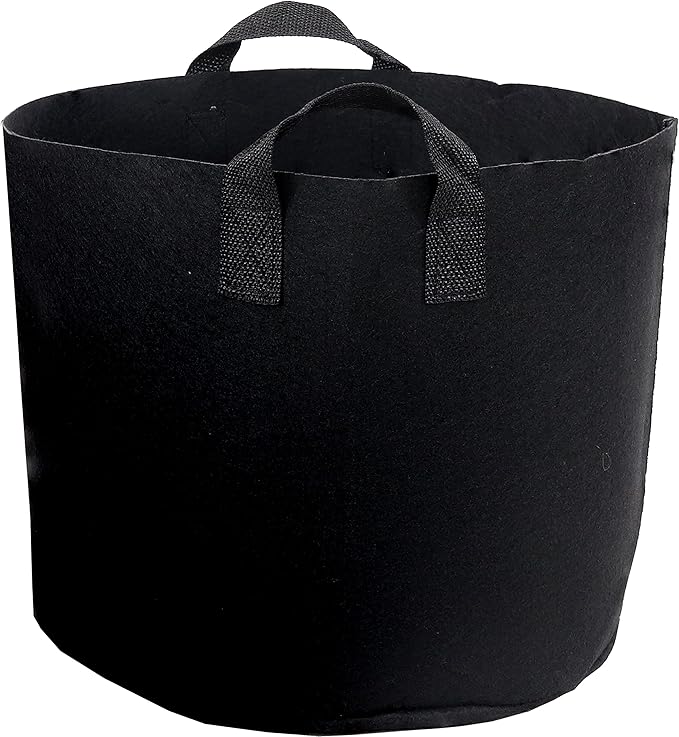 Sunnydaze 1-Pack of 3-Gallon Garden Grow Bags for Vegetables - 300 GSM Non-Woven Polypropylene Felt Fabric Flower Pots and Planters with Handles - Single Gardening Container