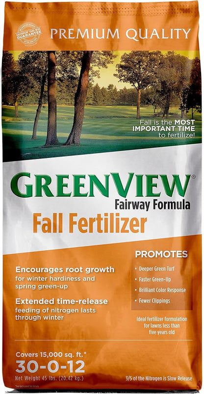 GreenView Fairway Formula Fall Lawn Fertilizer - 45 lb. Bag - Covers 15,000 sq. ft.