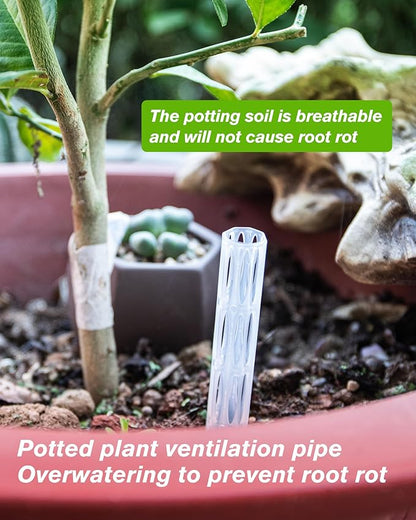 Plant Aeration Tubes for Pots -Root Rot Prevention,Prevent Overwatering for Healthy Roots. Plant Accessories,8.2 Inch Length Suitable for All Types of Flower pots （15+1）