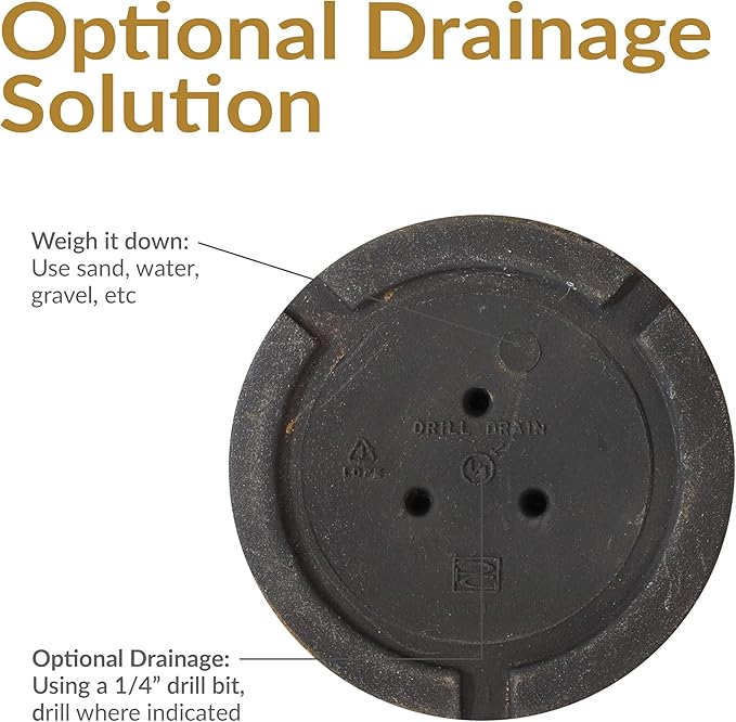 Sunnydaze 19.5-Inch Arabella Large Plastic Pot for Plants - Outdoor Double-Walled Polyresin Large Plastic Planter with Drillable Drainage Holes - Rust - 4-Pack