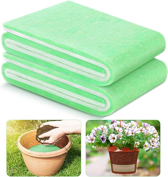 Adnee 2 Pcs Flower Pot Filler Insert-47.2" x 9.8" Plant Pot Filler Material-Lightweight Planter Drainage Material for Indoor Outdoor Gardening Plants Container
