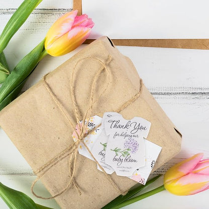 Onesie Seed Paper – 15 Hydrangea Shower Favors for Guests with Wildflower Seeds, Writable & Plantable, Shower Favor Gifts for Guest