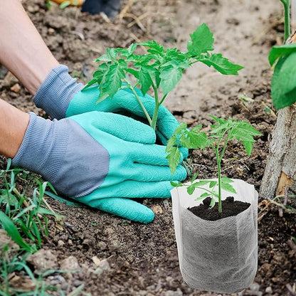 Sucrain 100Pcs 5.5*6 Inch Plant Nursery Bags, Non-woven Seedling Bag Degradable Fabric Nursery Planting Bag for Fruit Vegetable Sapling Garden Flower Seed Culturing&Transplant Supply (100, 5.5*6inch)