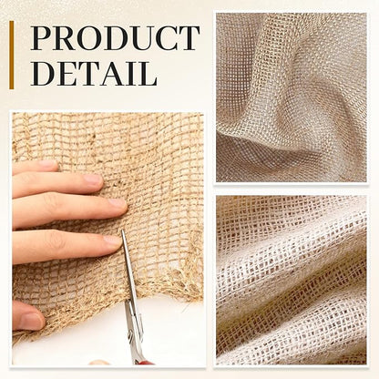 40" x 40 feet Burlap Fabric Roll, Burlap Tree Wrap, Natural Jute Garden Fabric for Outdoor Plant Cover, Weed Barrier Cloth, Landscaping, DIY Crafts, Gardening & Rustic Christmas Party Decor