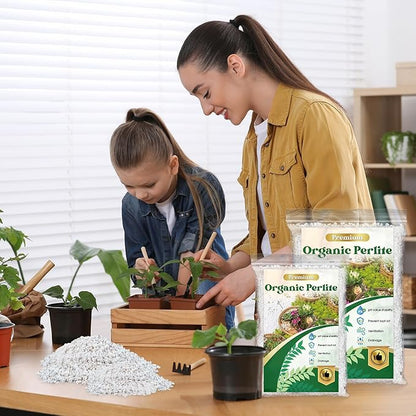 Organic Perlite for Plants,2 Quart Premium Horticultural Perlite for Indoor and Outdoor Plants,Enhance The Ventilation and Drainage of The Soil,Optimal for Potting Mixes