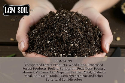LGM Premium Cactus & Succulent Soil Mix (0.5 Cu Ft) – Root Rot Protection with Volcanic Ash & Chicken Manure – Fast Draining Mix for Indoor Plants, Aloe, Citrus, & Palms – Organic, Ready-to-Use