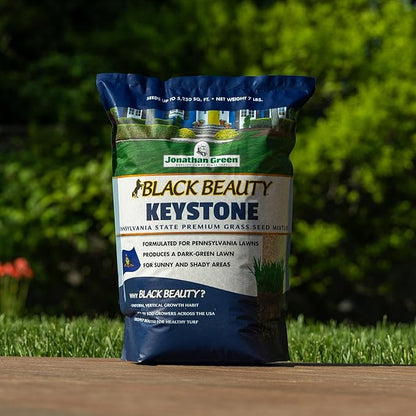 Jonathan Green (10360) Black Beauty Keystone PA Grass Seed (Made for Pennsylvania) - Cool Season Lawn Seed (3 lb)
