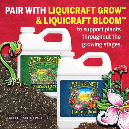 Mother Earth Floressence Bloom Supplement 1-1-1 Liquid Plant Supplement For Flowering And Fruiting Plants, Pint