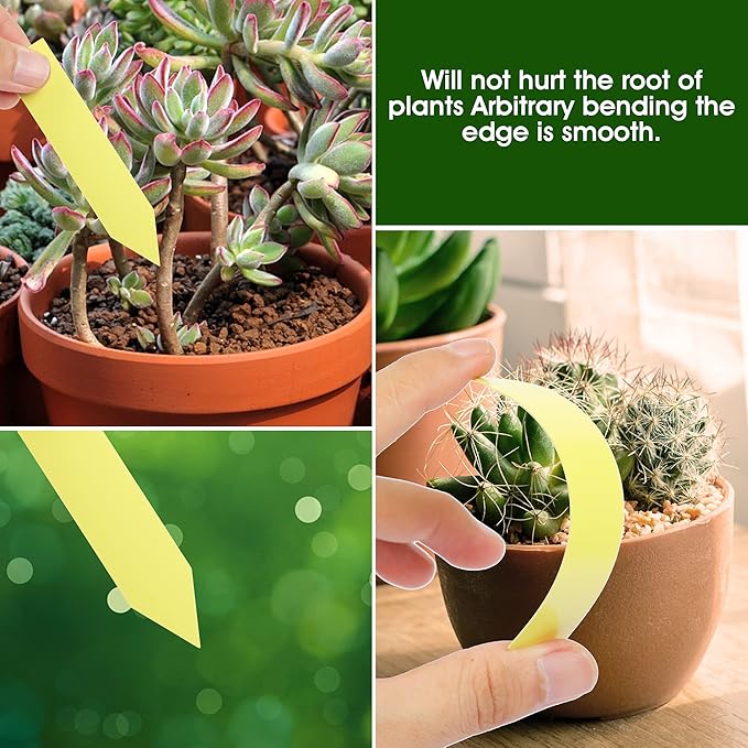 600 Pcs 4" Plant Labels Plastic Waterproof Plant Tags Seed Pot Marker Nursery Garden Seed Stake Tags Plant Classification Sorting Sign Flower Mark (Blue)