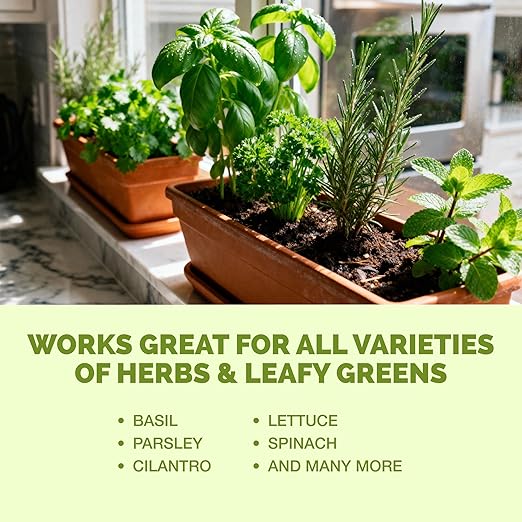 Herb Fertilizer – Liquid Plant Food for All Edible Herbs & Leafy Greens, Indoor & Outdoor, 32oz