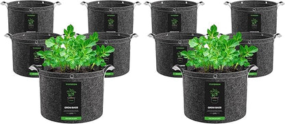 VIVOSUN 10-Pack 15 Gallon Grow Bags, 500G Thick Nonwoven Fabric Pots with Strap Handles, Multi-Purpose Rings, for Low Stress Plant Training Fruits, Vegetables, and Flowers
