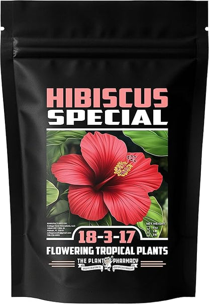 Fertilizer Commercial Grade | Tropical Flower Special 18-3-17 | 1 Pound | Custom Professional Mix Blend | 90-Day, Buds & Blooms | Balanced NPK Formula for Hibiscus & Orchids | Controlled Release Feed