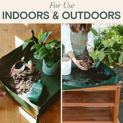 Repotting Mat for Indoor Plants 30" x 30" – Waterproof Foldable Plant Potting Mat with Snap Corners & 4" Walls – Mess-Free Soil Mixing, Pruning, Transplanting for Succulent, Orchid, Bonsai