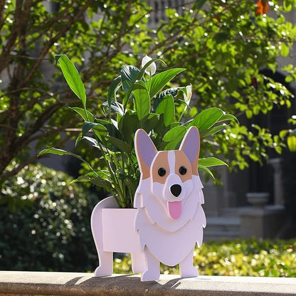 Corgi Gifts for Corgi Lovers, Corgi Dog Planter Plant Pot, Cute Dog Flower Pot for Garden Decoration, Corgi Shape Plant Container Holder for Outdoor Indoor Stuff Gift Small Corgi