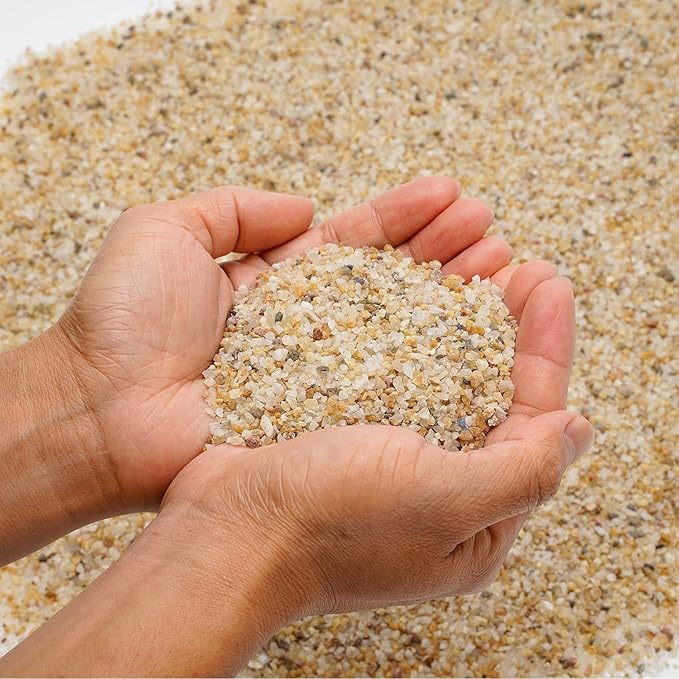 Mr. Fireglass Natural Silica Sand for Fire Pits, Fireplaces, Garden and Landscape Decoration, Fireproof Base Layer Fire Sand Gas Fire Pits Filler Under Lava Rock or Fire Glass (14-20 Mesh,10 Pounds)