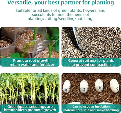 Organic Vermiculite Bulk, Horticultural Vermiculite Soil Conditioner, 10QT Organic Vermiculite by Perfect Plants, 100% Natural Vermiculite for Gardening