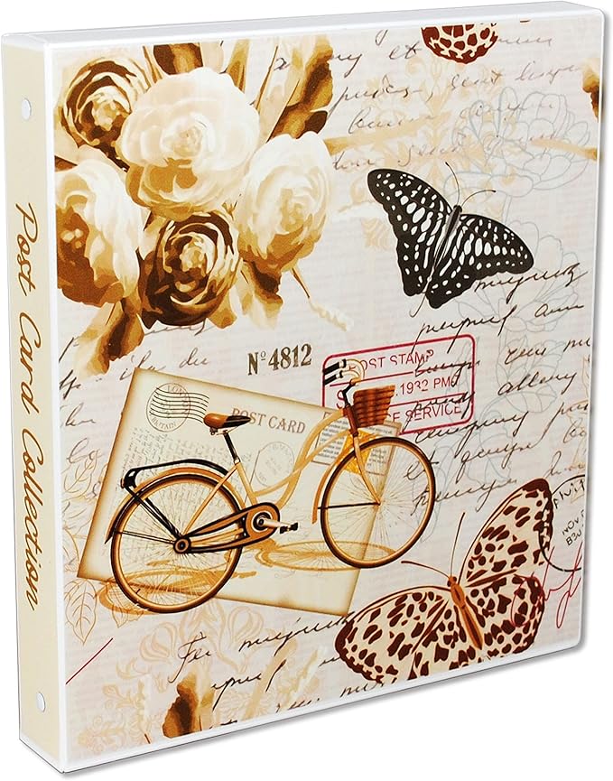 UniKeep Postcard Collector Storage Case with 20 Pages Suitable For Archival Storage - Holds up to 120 Postcards - Maximum Postcard Size of 4" x 6"