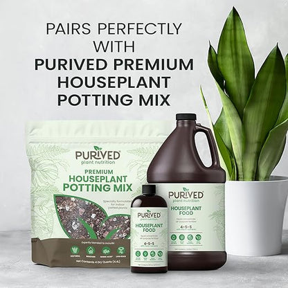 Purived 16oz All-Purpose Liquid Plant Fertilizer - Makes 50 Gallons, for Indoor Houseplants, All-Natural, Groundwater Safe, Made in USA