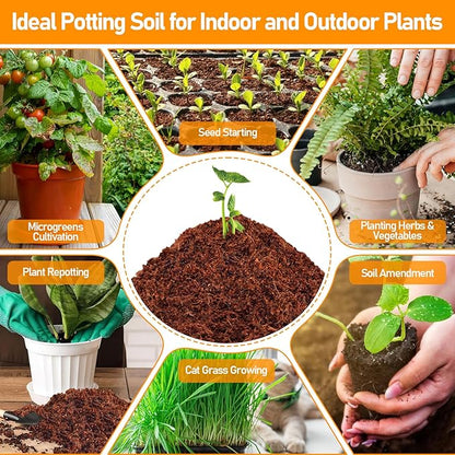 Legigo 50 Pcs 30mm Coco Coir Pellets Seed Starter Soil Mix- Organic Coconut Coir Potting Soil Pods for Seedling, Coco Peat Soil Discs for Indoor & Outdoor Plants Bonsai Herbs Vegetables and Flowers