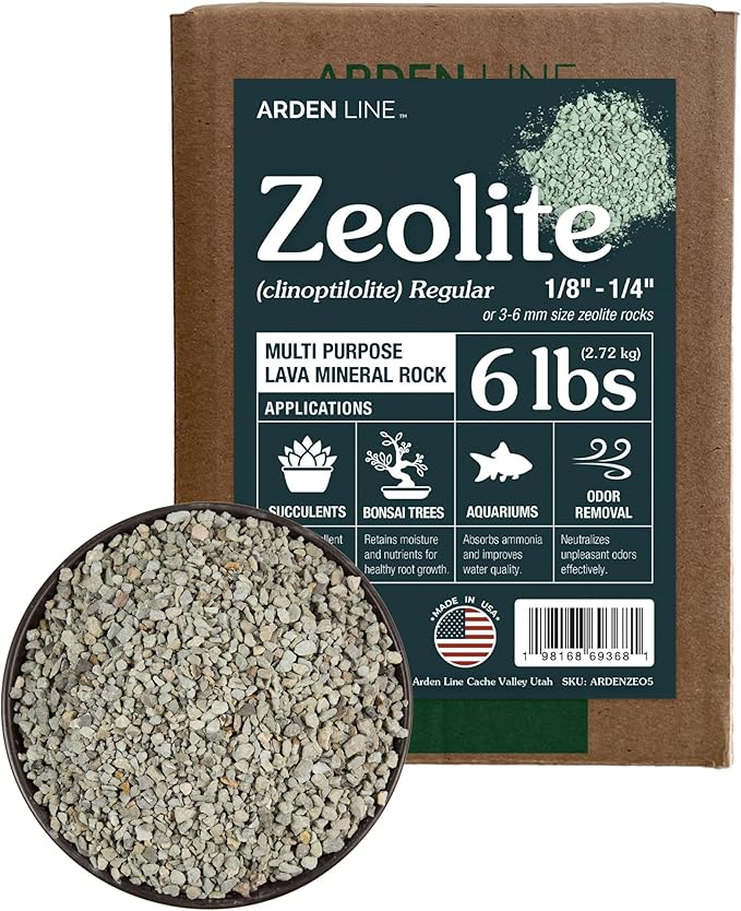 Zeolite Rocks Regular Size 24 Pounds 4 x 6 lb Bags for Succulents Bonsai Trees Odor Control and Soil Drainage