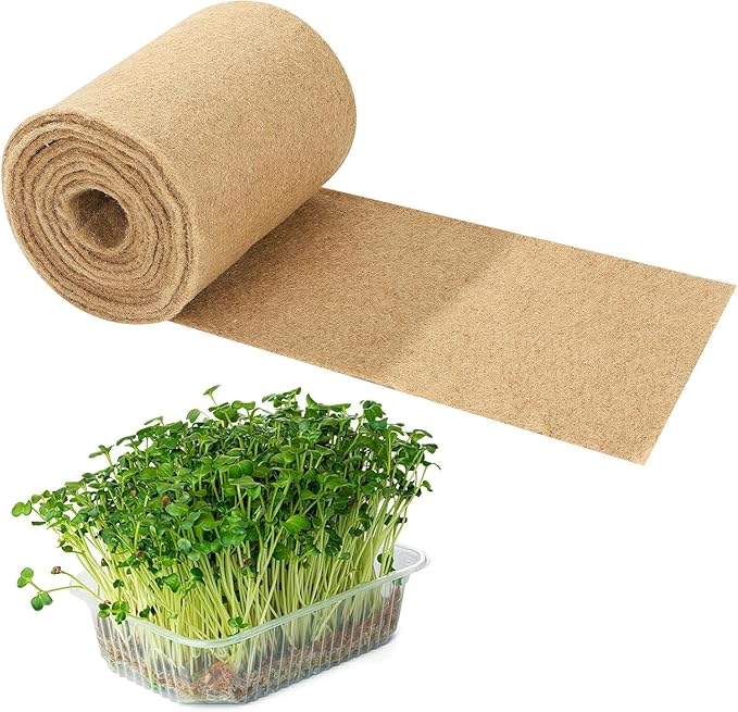 1Roll 5" X 197" Hydroponic Grow Pads, Seed Sprouting Mat, Microgreens Growing Kit, Indoor Organic Production for Wheatgrass Sprouts Starter Tray
