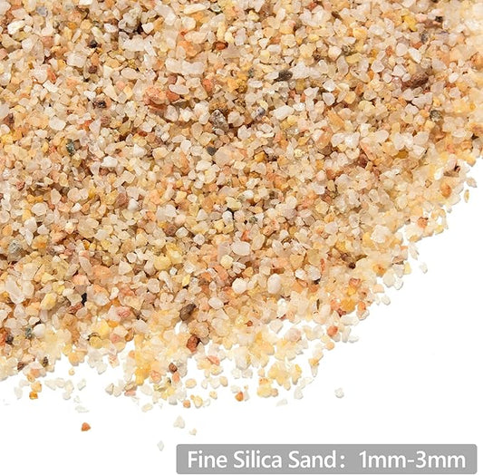 1-3mm Fine Silica Sand, Boniosz 5lb Horticultural Sand Potting Sand Soil for Plants, Aquariums, Fire Pits, Terrariums, Bonsai Succulent Cactus & Garden Sand Grit - Gardening Landscape Rocks