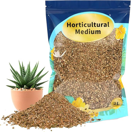 Vermiculite for Gardening 2qt, Coarse Vermiculite for Plant Propagation, Cutting and Seed Starting, Maintain Soil Moisture for Potting Orchids, Succulents, Fungi, and Hydroponics