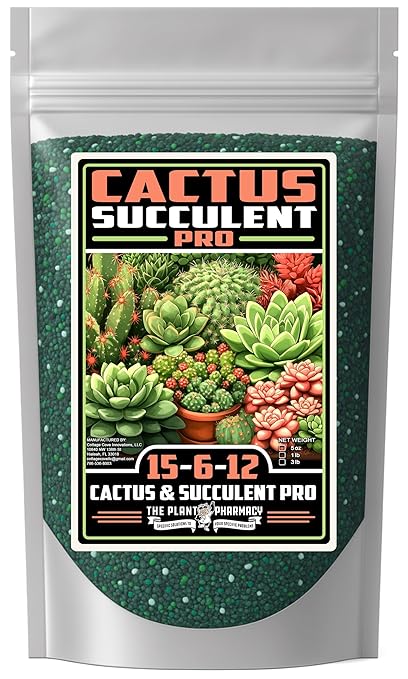 Fertilizer Commercial Grade | Cactus & Succulent Pro 15-6-12 | 5 Ounces | Custom Professional Mix Blend | Low-Nitrogen Blend | 10–12 Month Controlled Release | Micronutrients for Cacti & Succulents