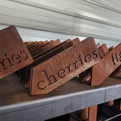 Planter Size Small Metal Garden Plant Vegetable Flower or Herb Markers 13.5 Inches Tall (parsnip, Raw, Unfinished Steel)