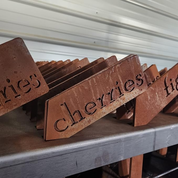 Planter Size Small Metal Garden Plant Vegetable Flower or Herb Markers 13.5 Inches Tall (savory, Raw, Unfinished Steel)