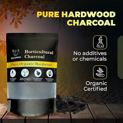 Organic Horticultural Charcoal & Terrarium Charcoal | Charcoal for Plants | Pure Hardwood Charcoal for Planting and Gardening | Organic Canadian Maple Biochar