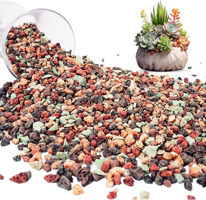 12lb Mix Lava Rocks Pebbles for Plant, Pumice Potting Soil Mix Decorative Top Dressing Landscaping Gritty Rock for Succulent, Bonsai, Cactus, Vase Filler
