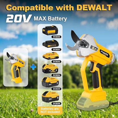 Electric Pruning Shears Cordless Compatible with DEWALT 20V Battery,1.4 Inch(35mm) Cordless Pruner Brushless Tree Trimmer Branch Cutter Garden Tool LCD Display & SK5 Blades(Only Pruner Body)