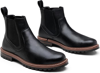 Jousen Chelsea Boots Casual Slip On Ankle Waterproof Mens Boots