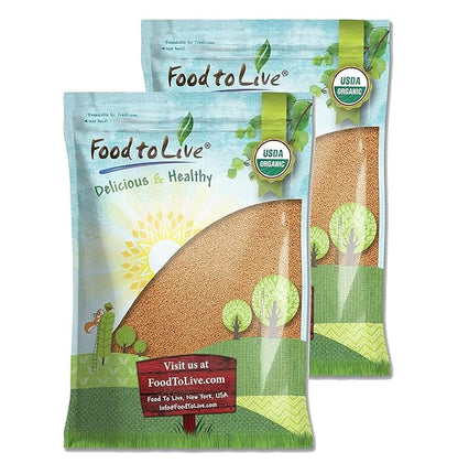 Food to Live - Organic Yellow Mustard Seeds, 20 Pounds - Non-GMO, Whole Dried Spice, Vegan, Kosher, Bulk. Spicy, Pungent Flavor. High in Selenium, Fiber